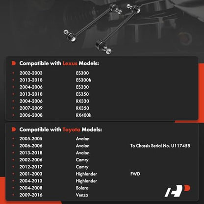 A-Premium Rear Sway Bar Link Stabilizer Bar Link - style: Rear Side