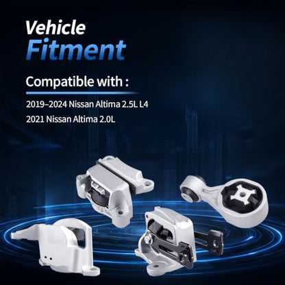 Engine Mount Set Fits 2019-2024 Nissan Altima 2.5L L4 - size: 2019 -2024 Altima 2.5L