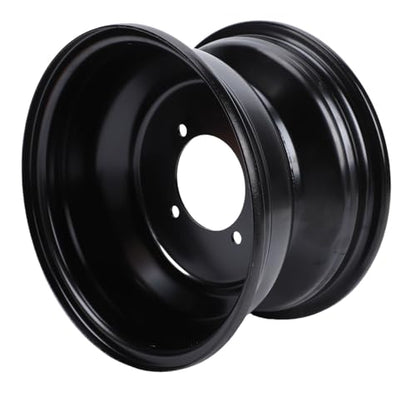 GOTOTOP 8 Inch ATV Front Wheel Rim, 4 Holes 19x7-8 Steel Wheel Hub for Go Kart ATV Quad Dirt Bike Buggy Black Coating