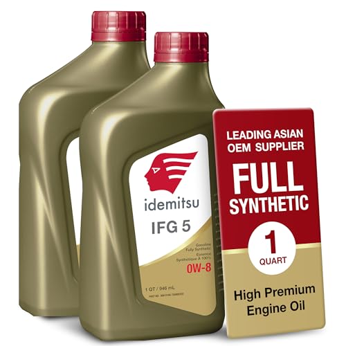 Idemitsu IFG 5 0W-8 Full Synthetic Engine Oil – 1 Qt, 2 Pack - size: 1 Quart, Pack of 2