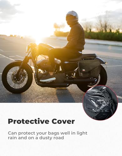 KEMIMOTO Motorcycle Saddlebags 40L(20Lx2) Large Capacity