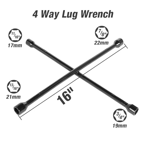 Torin 16 Inch Universal Heavy Duty Tire Iron Wrench 4 Way Lug Wrench - size: 16 Inch