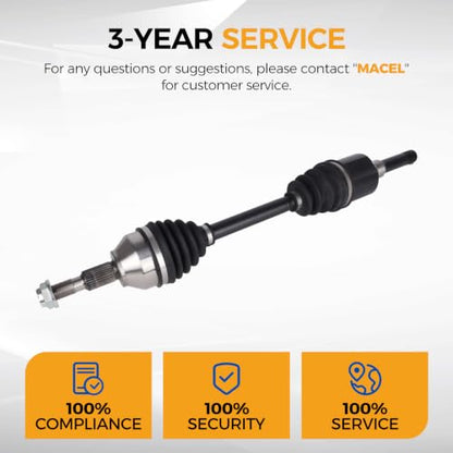 PAROD 662313 662314 Front CV Axle Assembly, Passenger and Driver Side - size: Front Driver and Passenger Side