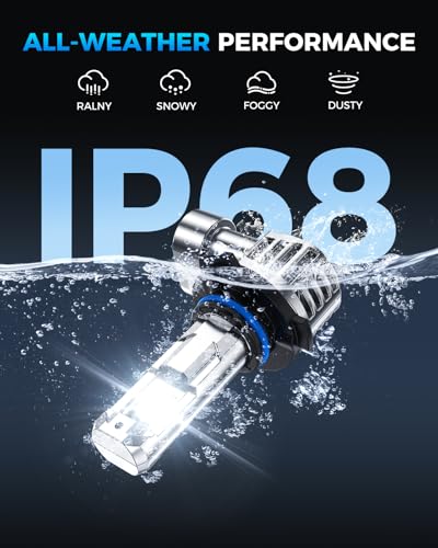 Marsauto M1L 9005/HB3 LED Light Bulb, 600% 𝟒𝟎𝟎𝟎𝟎𝐋𝐌 Ultra-Bright - size: M1L 9005