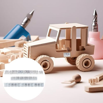 24pcs Wooden Derby Car Weights Kit, 3 Size Pinewood Wheel Buffer Weights with Backing Adhesive for Pinewood Derby Car Racing Speed & Balance Tuning(1/4 oz, 1/2 oz, 1 oz)