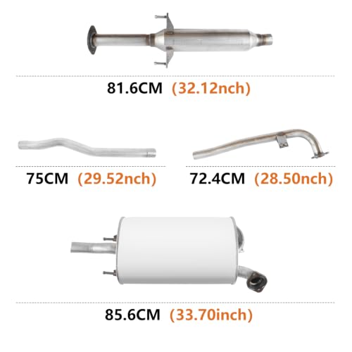 Exhaust System Kit Compatible with 2002-2006 Toyota Camry 3.0L