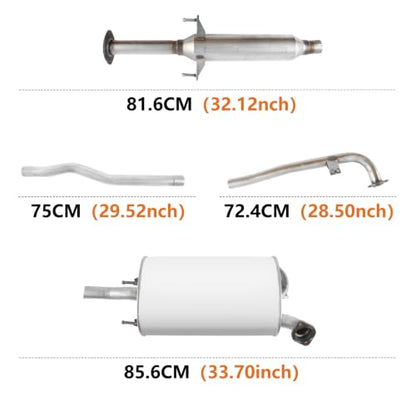 Exhaust System Kit Compatible with 2002-2006 Toyota Camry 3.0L