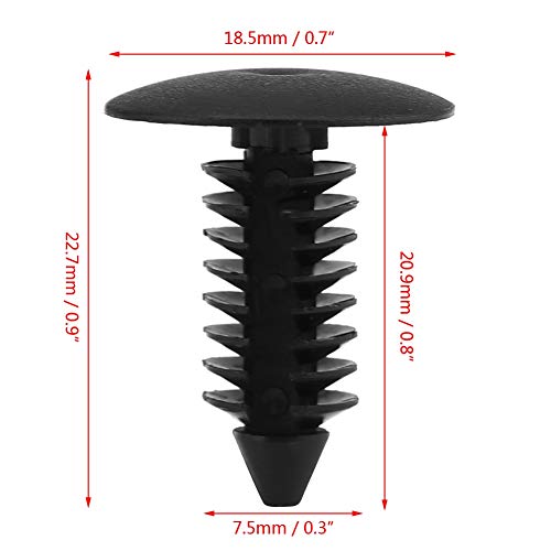 Fastener Rivet Clips, Car Push Retainer Clips, 100Pcs Universal Nylon Car Door Trim Bumper Screws Fastener Plastic Clips