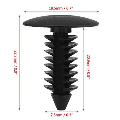 Fastener Rivet Clips, Car Push Retainer Clips, 100Pcs Universal Nylon Car Door Trim Bumper Screws Fastener Plastic Clips