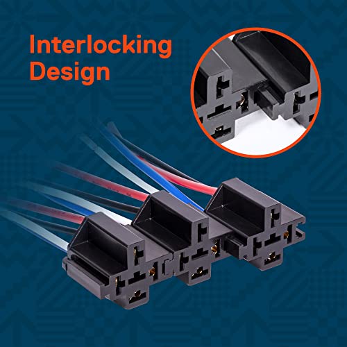 True MODS 6 Pack Bosch Style 4-Pin 12V Fused Relay Kit SPST 30 Amp