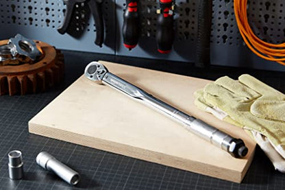 Amazon Basics 3/8-inch Drive Click Torque Wrench Ratchet, 15-80 ft.-lb, 20.4-108.5 Nm - size: 3/8-Inch, style: 15-80 ft.-lb