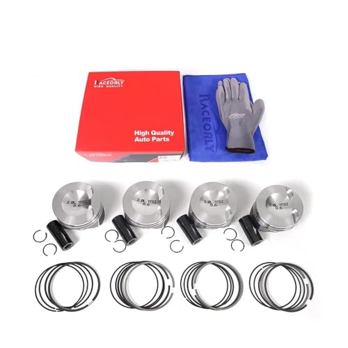 Pistons & Rings Set Oversized +0.25 Φ82.75mm Φ23mm for VW GTI Audi A4 A5 Q5 Porsche Macan EA888 2.0 TSI OE# 06L107065R