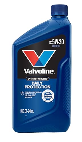 Valvoline Daily Protection SAE 5W-30 Synthetic Blend Motor Oil 1 QT, Case of 6 - size: 1 quart, Case of 6, style: Synthetic Blend
