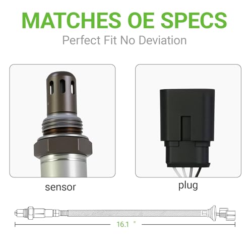 O2 Oxygen Sensor 250-241003 Downstream B1S2 Compatible with Dodge Dart 2013-2016 & Fiat 500L 2014-2020, 500X 2016-2018 & Jeep Renegade 2015-2018 L4 1.4L # 234-4748 23164 68142340AA 250241003 51774422 - size: 250-241003