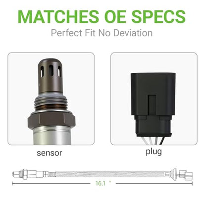 O2 Oxygen Sensor 250-241003 Downstream B1S2 Compatible with Dodge Dart 2013-2016 & Fiat 500L 2014-2020, 500X 2016-2018 & Jeep Renegade 2015-2018 L4 1.4L # 234-4748 23164 68142340AA 250241003 51774422 - size: 250-241003