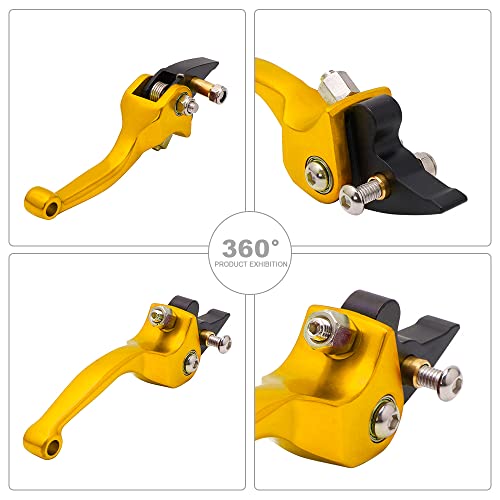JFG RACING Dirt Bike Brake Clutch Lever 7/8" 22mm for CRF50 KLX SSR TTR 110 - color: Gold