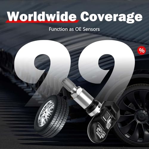 Autel TPMS Sensors MX Sensors 4pcs Universal Tire Sensor Dual Frequency 315MHz/433MHz Autel MX Sensor Metal Stem Programmable by TS508 TS408 TS508WF TS608 MS906TS ITS600 MS906PRO-TS - size: 4pcs TPMS Sensor