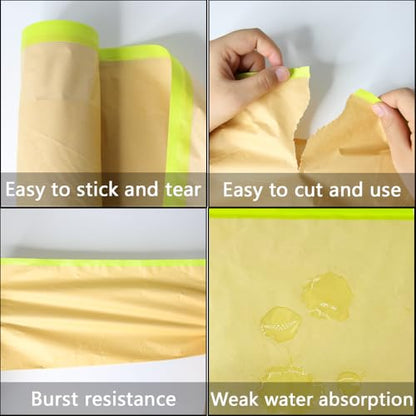 NETEHA 2 Rolls 12inch x 50feet Masking Paper with 1pcs Dispenser