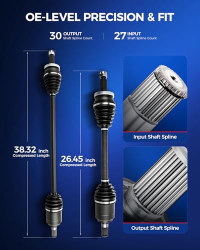 KAX Front CV Axle Shaft Assembly Compatible with Hyundai & Kia - size: Front - 663829 663830