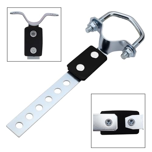 2 Pcs Exhaust Hangers Muffler Hanger Swivel Tail Pipe Universal Exhaust Tailpipe Hanger Heavy Duty Tailpipe Muffler Bracket Flexible Swivel, Silver (6 Holes,Oe Style)