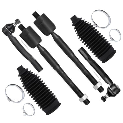 SCITOO 6pcs Front Suspension Kit Inner Outer Tie Rod Ends w/Steering Boots fit for 2004-2006 for Toyota Camry for Lexus ES330 2004-2008 for Toyota Solara