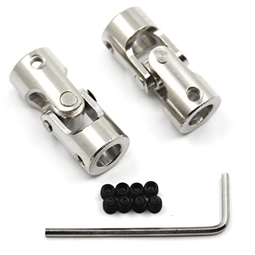 2 Pcs 8mm to 8mm Universal Joint Shaft Coupling for Motor - size: 8-8mm