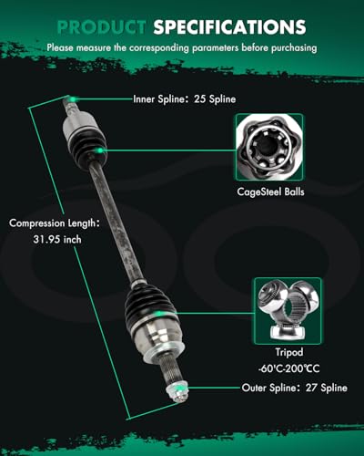 SCITOO Front Left or Right CV Axle Assembly For Outback 2.5L 2010-2014