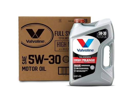 Valvoline Full Synthetic High Mileage with MaxLife Technology SAE 5W-30 Motor Oil 5 QT, Case of 3 - size: 5 qt (Pack of 3), style: Full Synthetic High Mileage