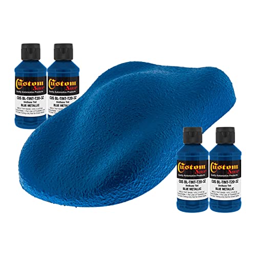 Custom Coat 3 Ounce, Blue Metallic, Bed Liner Tint Concentrate, 4 Pack - color: Blue Metallic, size: 3-Ounce (Pack of 4)