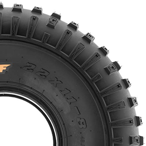 SunF ATV Tires 25x12-9 25x12x9 Loose Terrain Hardpack 6 PR Tubeless - A011 - size: 25x12-9