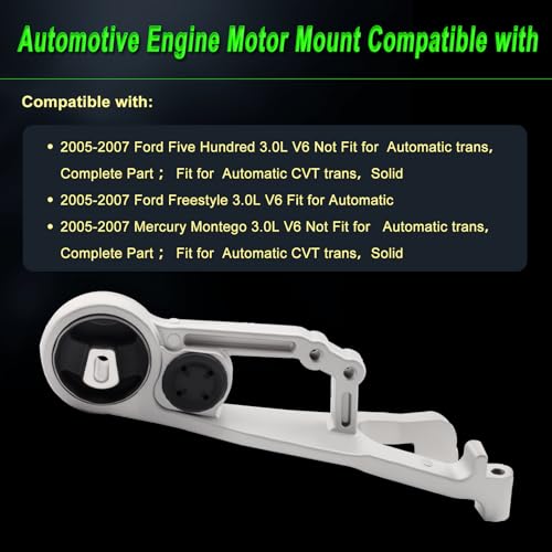 Motor Mount Compatible with 05-07 Freestyle 3.0L Automatic - size: 2005-2007 Five Hundred 3.0L