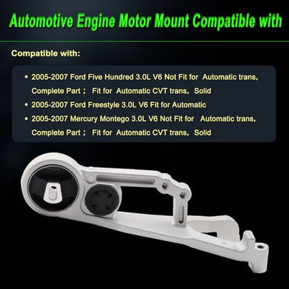 Motor Mount Compatible with 05-07 Freestyle 3.0L Automatic - size: 2005-2007 Five Hundred 3.0L