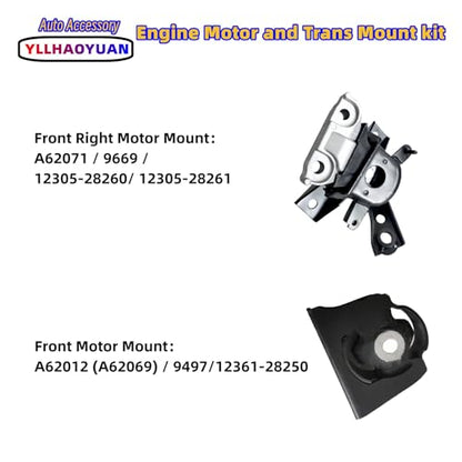 Yllhaoyuan Complete Set of 4 Motor Mounts for 2008-2015 Scion xB 2.4L - size: 2008-2015 Scion xB 2.4L
