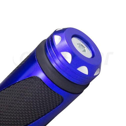 Universal Motorcycle Handlebar Grips Fits for Motorcycles with 7/8" Left Grip and 1" Right - color: Blue