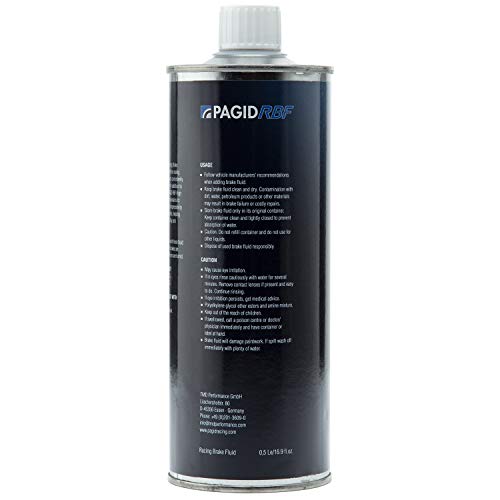 Pagid Racing RBF Racing Brake Fluid | 5 Liter/16.9 Fl Oz Metal Cans | 626 Degrees Fahrenheit/330 Degrees Celsius Dry Boiling Point | Pack of 12 - size: 12 Cans