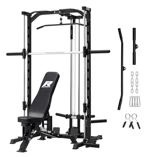RitFit Smith Machine Power Rack with LAT-Pull Down System - style: Package (With BWB01 Bench)
