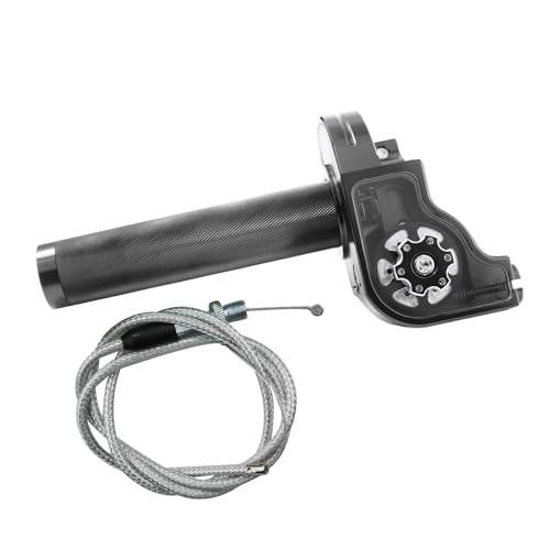 Throttle Grip Motorcycle 22mm CNC Aluminum Quick Twister Throttle Cable for CRF50 CRF70 70 110 70CC 110CC IRBIS 125 250 Dirt Pit Bike Accessories (Black-1) - color: Black-1