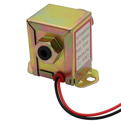 12v 4.5-7PSI Universal Heavy Duty Gas Diesel In-Line In-Tank Electric Fuel Pump EP014 With Installation Kit For Metal Solid Petro Gasoline or Diesel Engine Motorcycle Carburetor Lawn Mower Trucks
