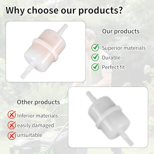 4pcs 49019-0031 Inline Gas Fuel Filters Kit, Compatible with Kawasaki