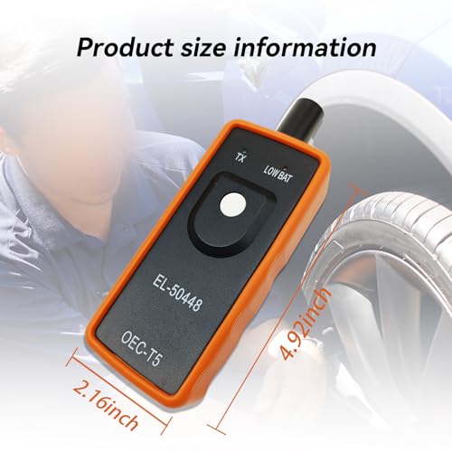 Automotive Tire Sensor Reset Tool, TPMS Relearn Tool, Tire Pressure Monitor Sensor EL-50448 OEC T5 Compatible with Most GM Series Vehicles 2006-2021, Car Accessories