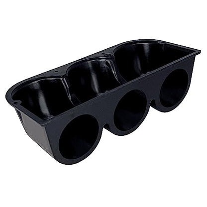 Black Universal 2" 52mm Triple 3 Hole Dash Gauge Console Dashboard Pod Holder - size: SHORT