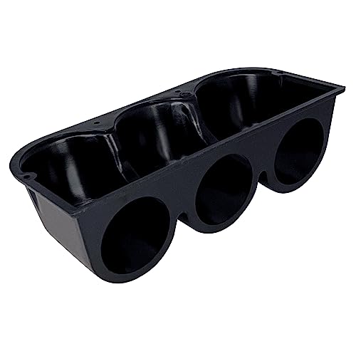 Black Universal 2" 52mm Triple 3 Hole Dash Gauge Console Dashboard Pod Holder - size: SHORT
