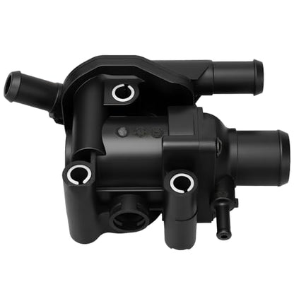 IRONTEK 902-201 Engine Coolant Thermostat w/Water Outlet Housing Assembly Fit for 2001-2004 for Ford Escape, 2000-2004 for Ford Focus, 2001-2004 for Mazda Tribute, SK902201 F8RZ8575CA - size: 902-201