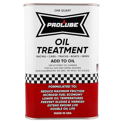 Prolube Oil Treatment - Engine Oil Additive for Gas & Diesel Engines - Reduces Wear, Noise, Vibration - Boosts Fuel Economy & Horsepower - Works on Transmissions & Differentials (1QT) - size: 32 fl oz