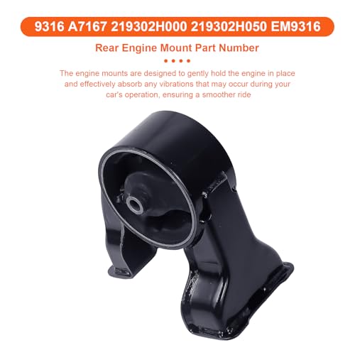 Engine Motor Mount Compatible with Hyundai Elantra 2007-2012 L4 2.0L ,Replacement for A4575EL A4587 A65017EL A65057 - size: Elantra 07-12
