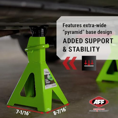 AFF Viking 4 Ton Pair of Jack Stands, Heavy Duty Ratchet-Style, for Cars - size: 4 Ton