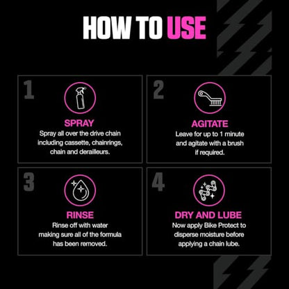 Muc-Off Drivetrain Cleaner & Degreaser Spray - size: 17 Fl Oz (Pack of 1)