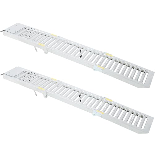 2 Sets Foldable Ferruginous Car Ramp - Portable Lightweight Ramps for Vehicles