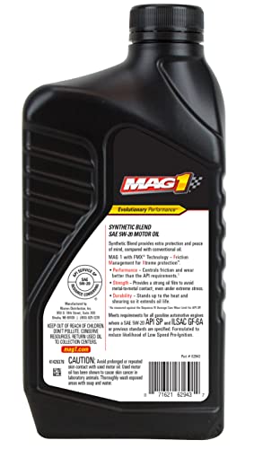 MAG 1 62943 합성 블렌드 SAE 5W-20 모터 오일 - 0.9L(1쿼트)