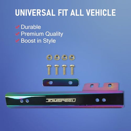 Neo Chrome Front Bumper License Plate Mount Bracket Relocator Holder Bar - color: Neo Chrome